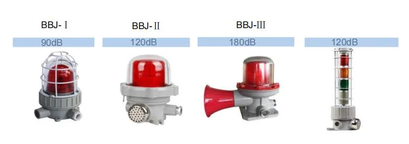 Hazardous Area 90dB 120dB 180dB Explosion Proof Alarm Sound with Speaker Siren Warning Light Beacons Light