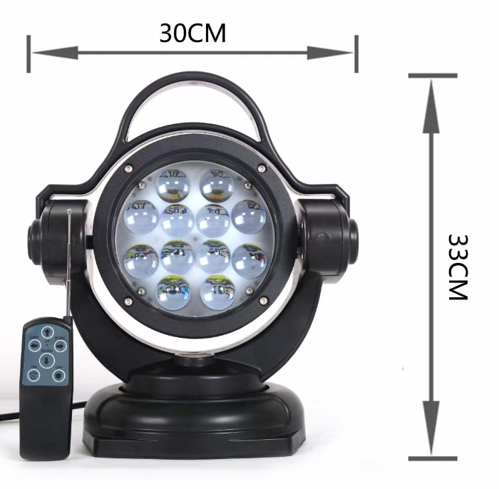 CE RoHS Headlight Finder Marine Martime IP68 Waterproof CREE LED 360 Degrees Remote Control 12V/24V LED Searchlight Faros LED Auxiliares LED Search Light