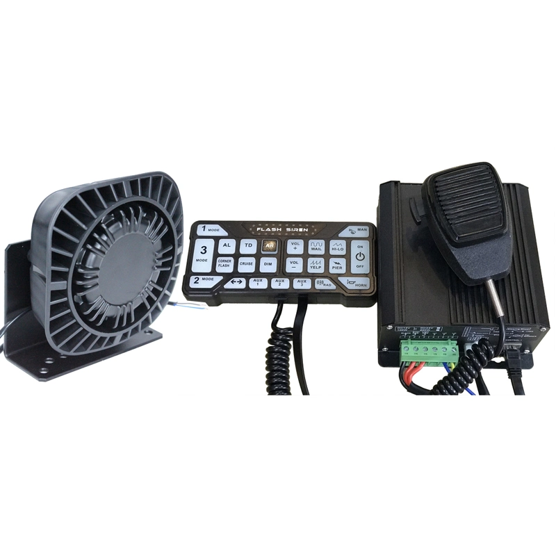 PC Lens Flashing Warning LED Strobe Lightbar with Cjb711dk 100W Siren Speaker