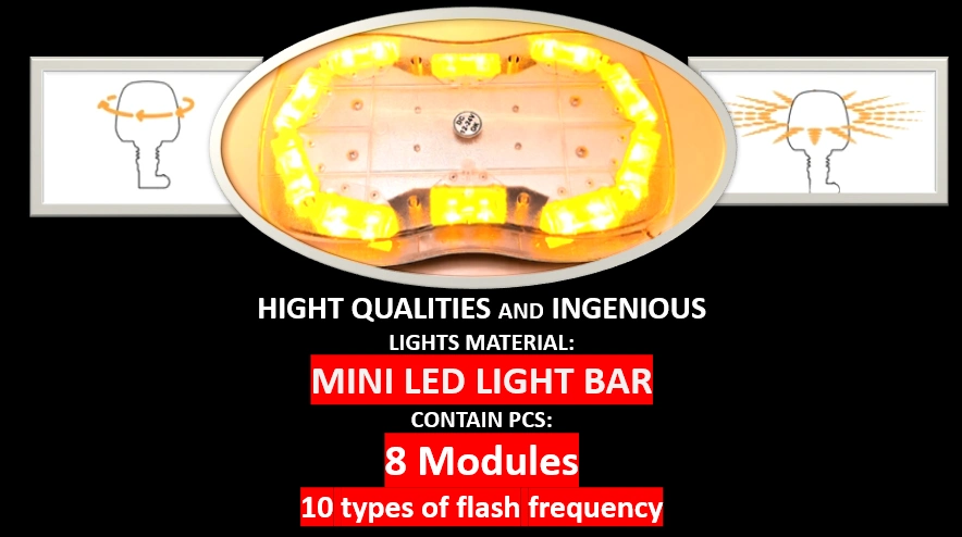 White Strobe Beacon LED Warning Light for Heavy Duty Beacon Flash Light