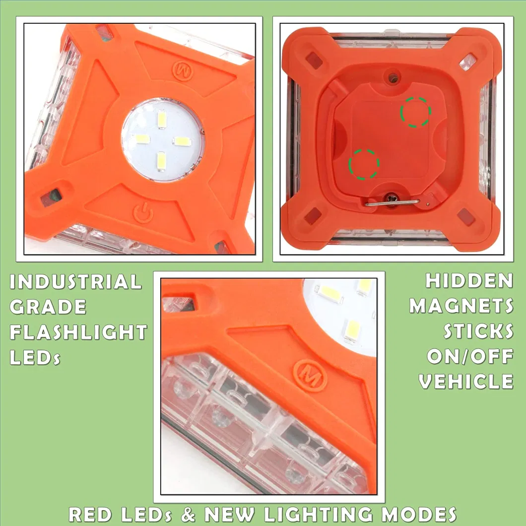 New Strong Magnetic Base Road Safety LED Warning Strobe Lamp Flashing Traffic Safety Signal Caution Beacon Flare Battery Powered LED Warning Light