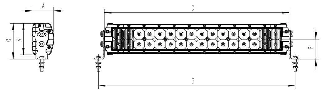 Dual Row 12V/24V 120W CREE LED Light Bar for Agricluture Marine Truck