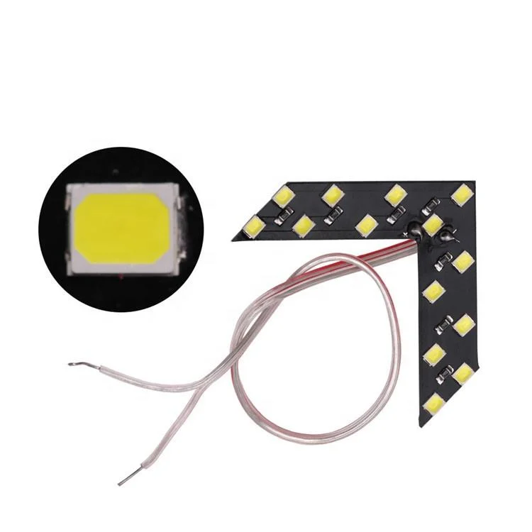 Car Rear View Mirror Indicator LED Light Styling Turn Signal LED Light 14 SMD 3528 Arrow Shape Indicator Light Paste LED 12V