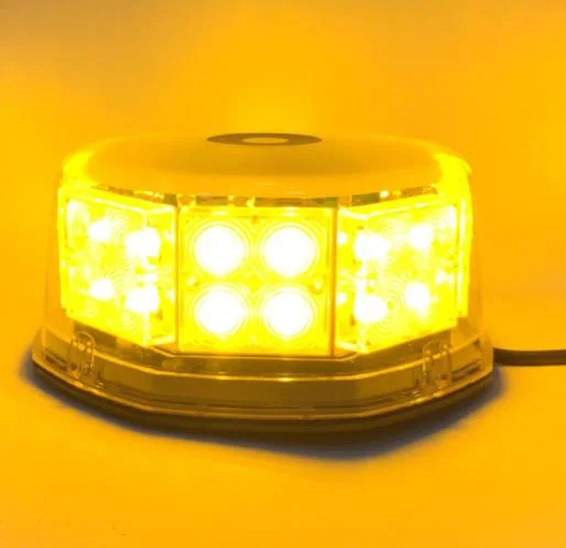 Wholesale Rotating Flashing Emergency Auto Car Flash Beacon Lighting Traffic Signal 32W Amber Strobe Magnetic Warning Light with 3 Meter Cable