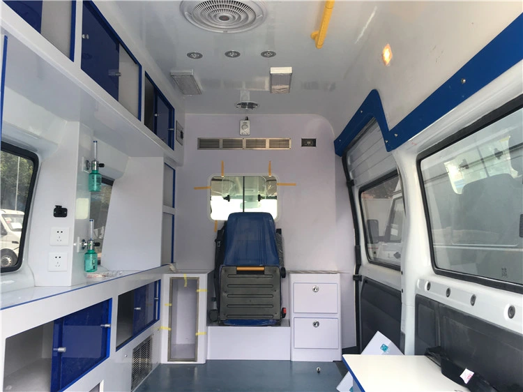 High Top 5 Meters Ford Ambulance with Negative Compartment