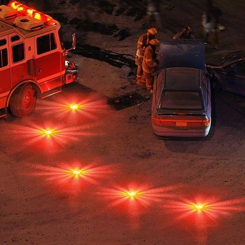 12+3 LED Road Safety Emergency Lighting Vehicle Warning Rechargeable Warning Flashing Signal Beacon Lamp Car Road Flares Caution Light