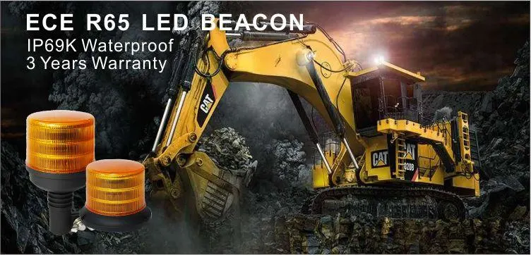 Caution Light Rotating Beacon Flashing Warning Lamp for Construction Machinery