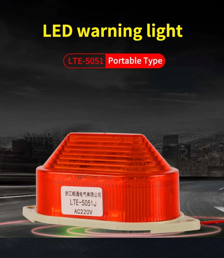 Four Colour Bulb/LED Beacon Emergency Safety Warning Light Signal 2~20W 12V 24V 220V LTE-3051/5051