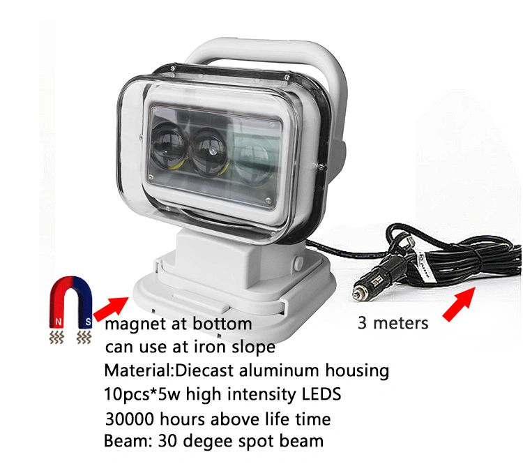 60W 12000lm Outdoor Wireless Remote Control 4D 360-Degree LED Searchlight 300m Faros LED Motorcycle Auto Parts