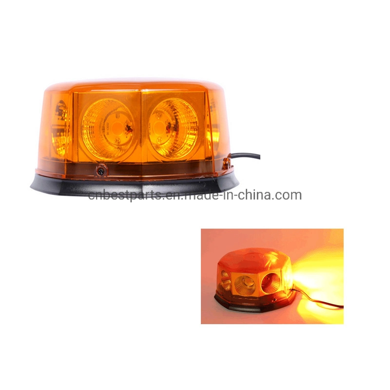High Powerful Rotating Flashing 8 LED Beacon Car Emergency Lighting Traffic Safety Hazard Warning Auto Strobe Lamp 48W Magnetic Base LED Stroboscopic Light