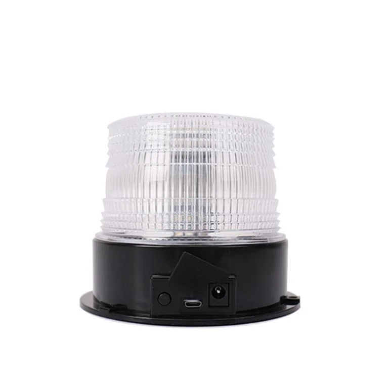 12W 30PCS SMD RGB Road Safety Warning Rotating Flash Beacon Lamp with Magnet Emergency LED Traffic Caution Lighting Waterproof Rechargeable Strobe Light
