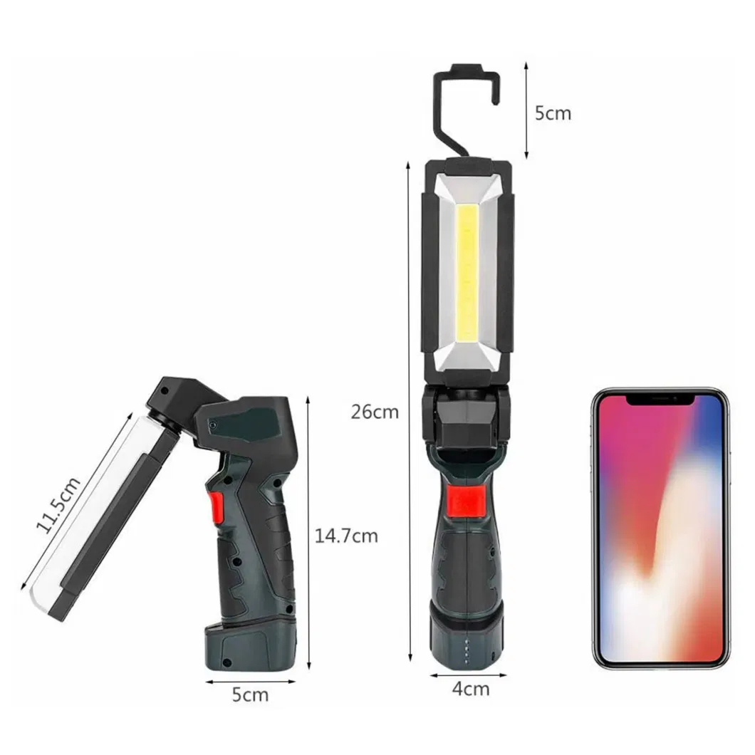 LED Torch with Magnetic 360 Degree Rotating LED Flashlight Inspection Light