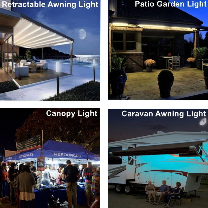 LED Light Bar for Outdoor Terrace Motorized Folding Building Opening Balcony Modern Patio Cover Canopy Pergola Aluminum Gazebo Retractable Roof Awning