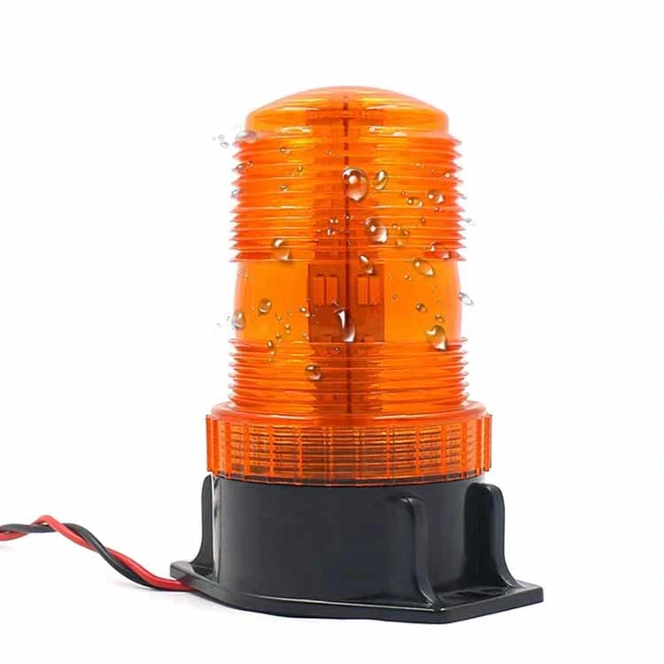 Blue LED Strobe Light 10-30VDC Rotate Small Warning Beacon