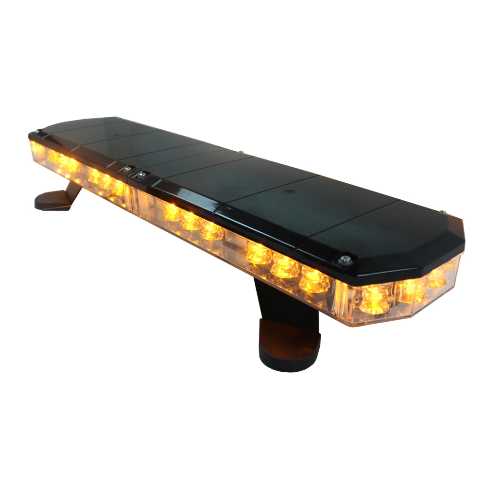 Amber Strobe LED Police Style Beacon Bar Light Warning Mini Light Bar for Security Trucks