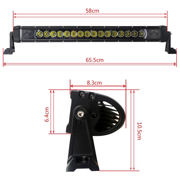 New Products 60W 6000K Green Color Skull Series Single Row LED Light Bar 4X4 Offroad Light Bar