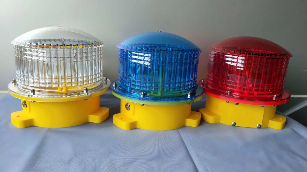 Solar Powered Beacon Strobe Aviation Warning Light for Building Emergency