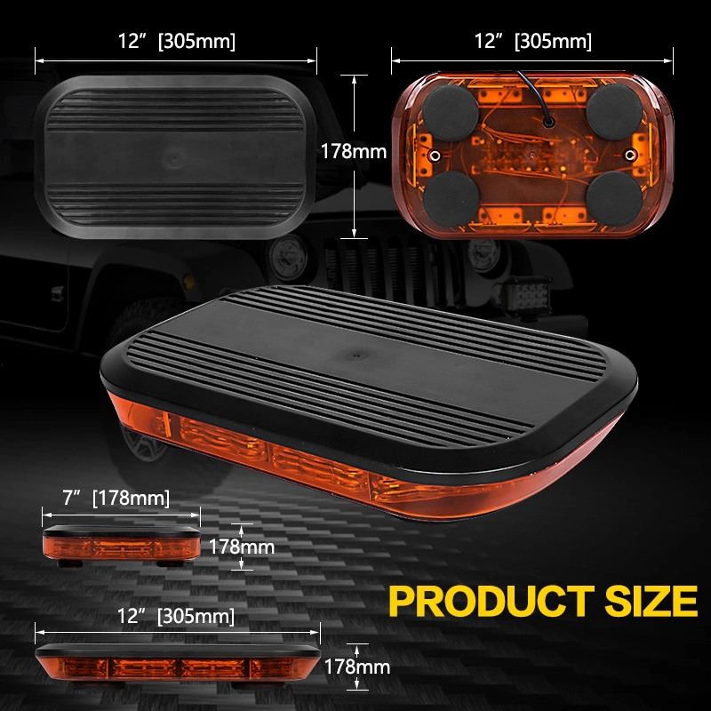 Amber Flashing Mini LED Strobe Lightbar