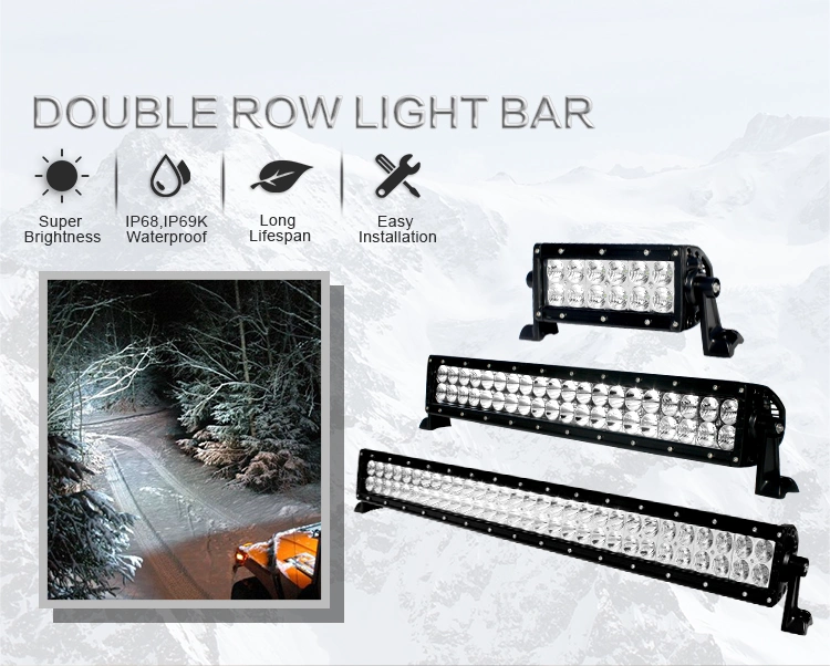 Aurora Dual Row Offroad Waterproof IP69K Supper Brightness 20 Inch UTV Ambulance LED Light Bar for Car Truck E Mark R112