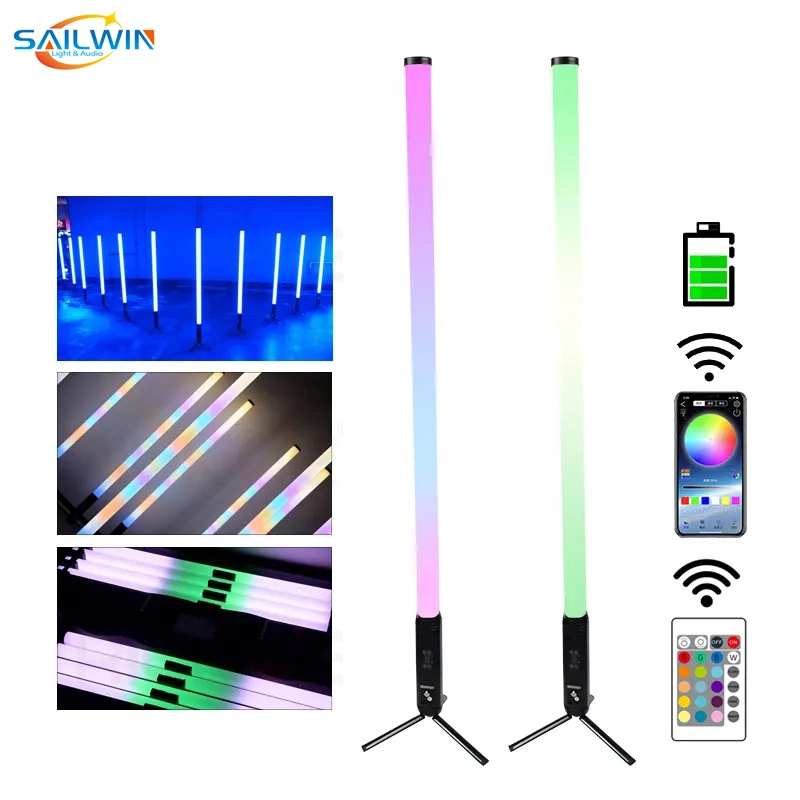 IP65 Waterproof LED Pixel Matrix Wireless Battery 360 Degree Titan Tube Light for Night Club