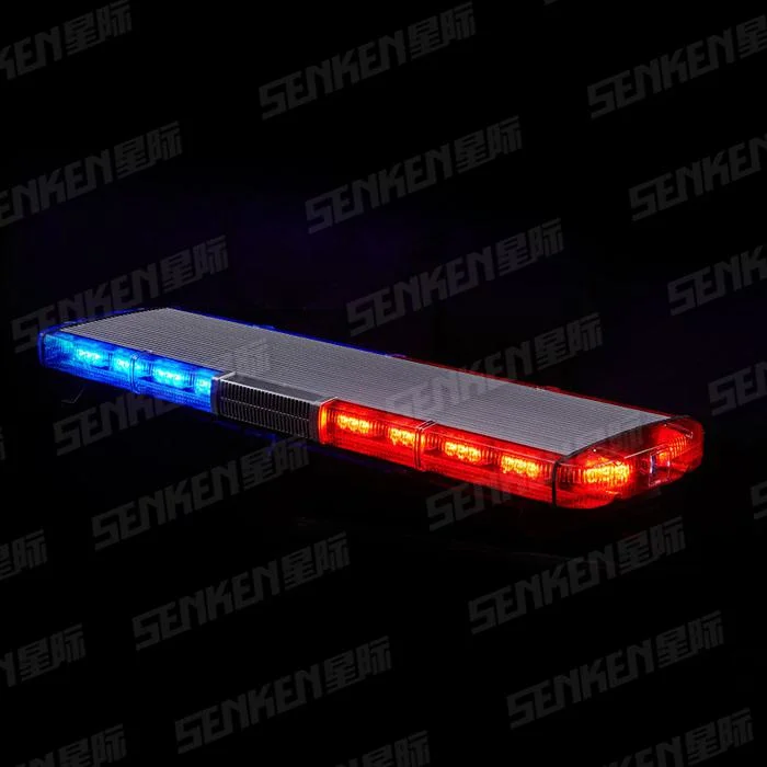 Senken Thin LED Police Emergency Warning Flashing Lightbar with Built-in Speaker and Siren