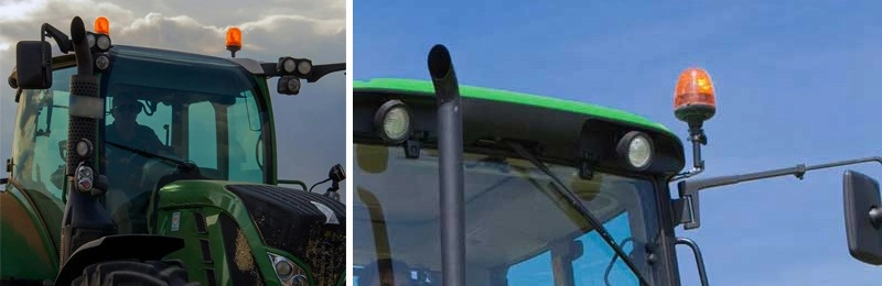 60W LED Rotating Strobe Beacon Warning Light for Tractor