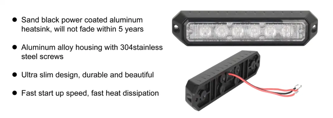 Emark R10 18W Surface Mount Flashing Strobe Head Emergency Beacon Hazard Warning Lights for Truck Car Vehicle