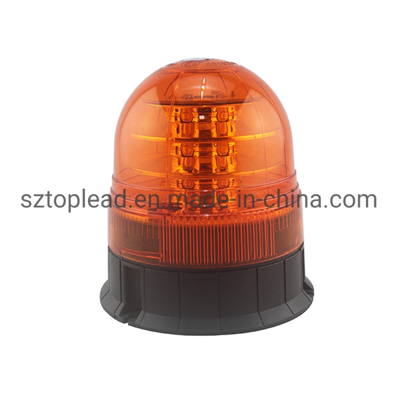 R65 DC12-24V Yellow Power LED Strobe Screws Emergency Light, IP65 PC Lens Flashing and Rotating Safety Warning Beacons