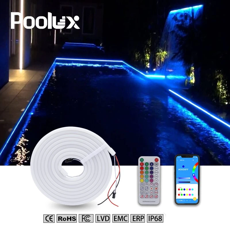 COB Flexible White Silicone Soft Color Changing IP68 Surface Mount Holiday Light Bar