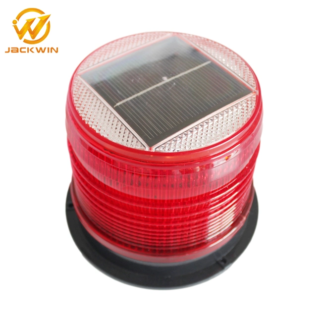 Eco Solar Panel Portable Wireless Waterproof Red/Yellow/White Flashing Warning Lights with Magnet Base
