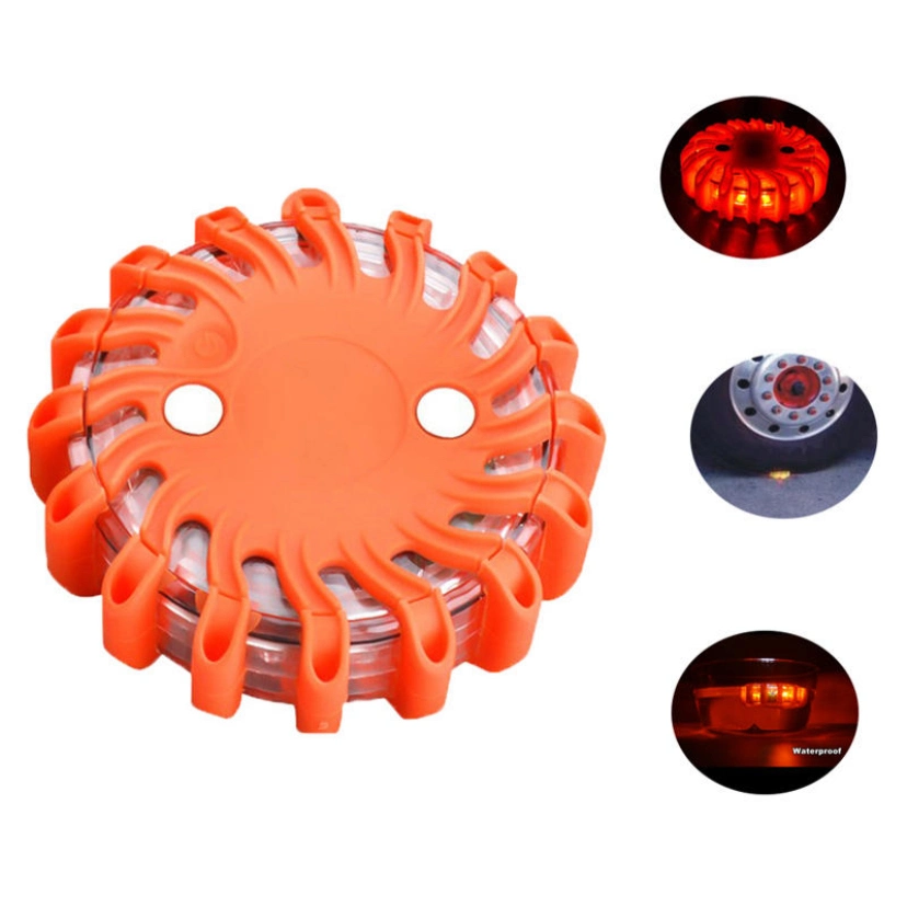 12+3 LED Road Safety Emergency Lighting Vehicle Warning Rechargeable Warning Flashing Signal Beacon Lamp Car Road Flares Caution Light