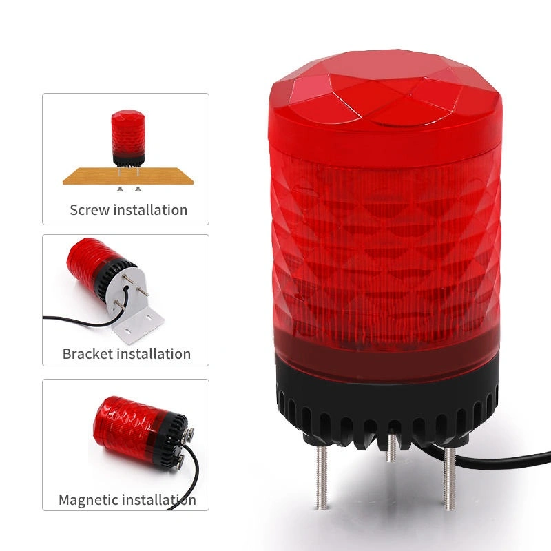 Industry Strobe Light Amber Color LED Rotating Warning Beacon Light Strobe Flashing Warning Light