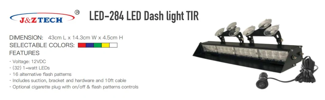 LED Deck Dash Windshield Flash Strobe Warning Lights