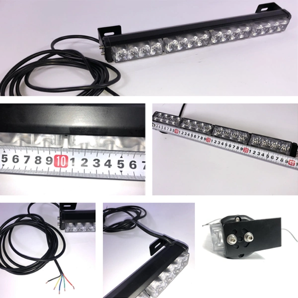 Dual Color LED Emergency Advisor Surface Grille Warning Lightbar for Car Security Flash Strobe Headlight