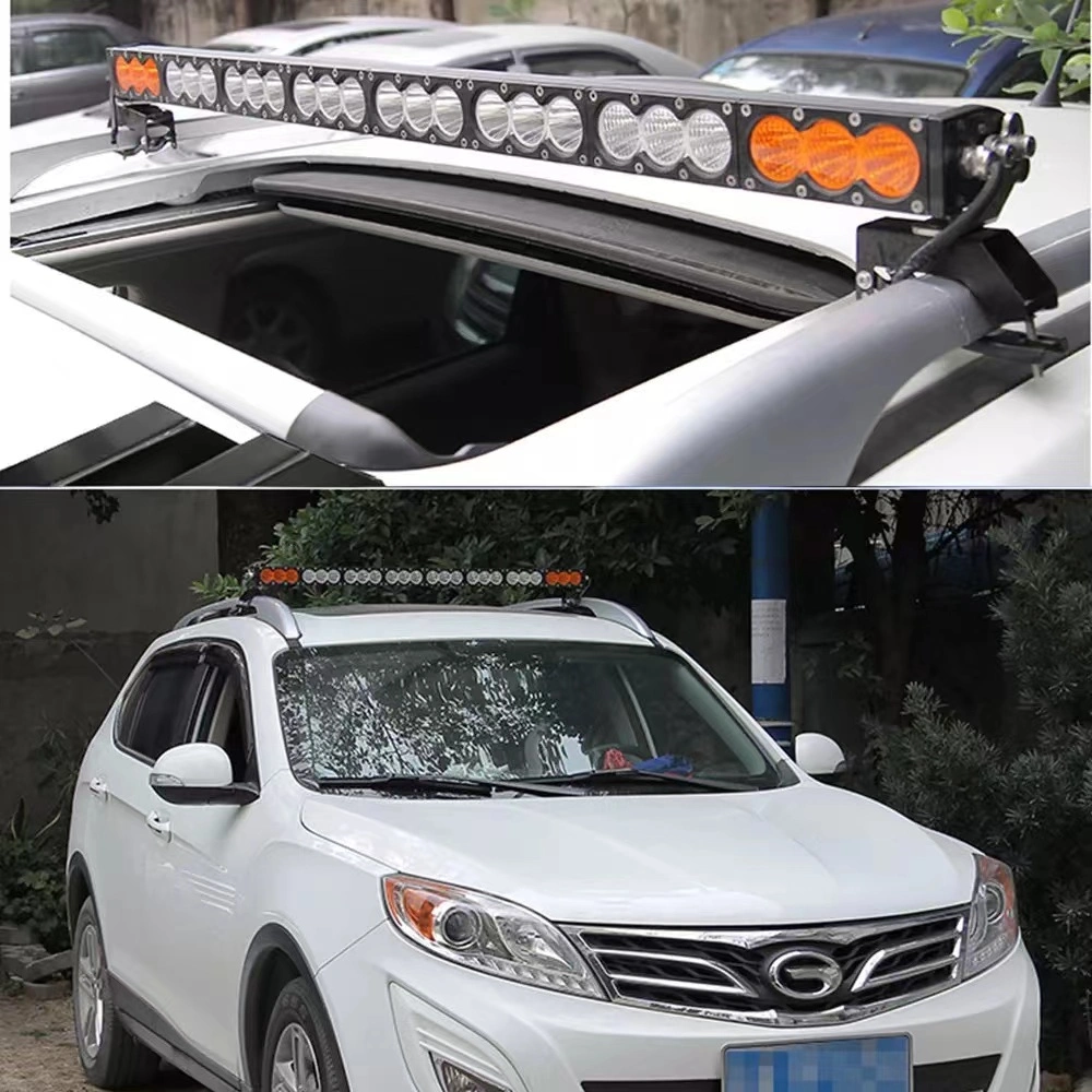 Strobe LED Light Bar Car Spot Flood Combo Dual Colour Truck Single Row LED Light Bar for off Road Accessories