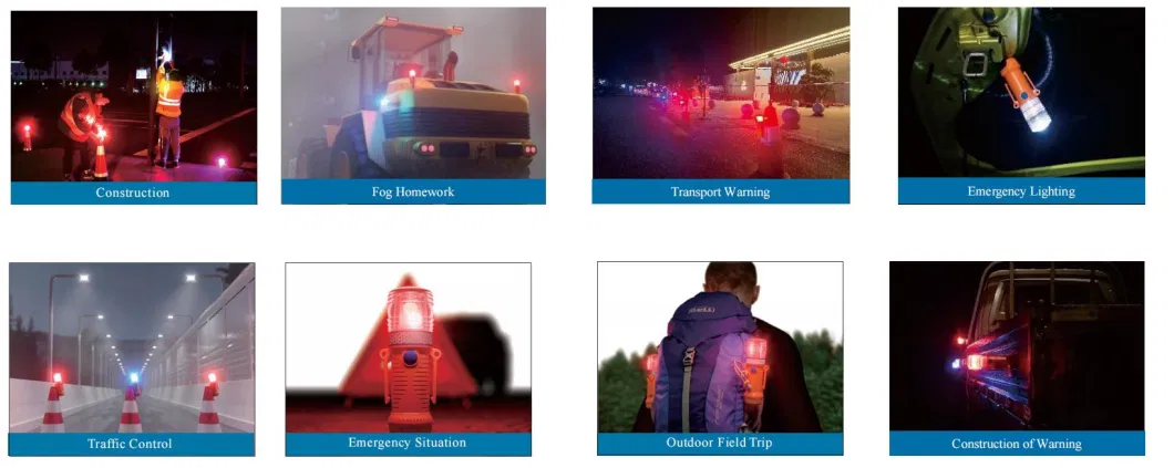 High Visible LED Flashing and Steady Multifunction Eflare Safety Beacon