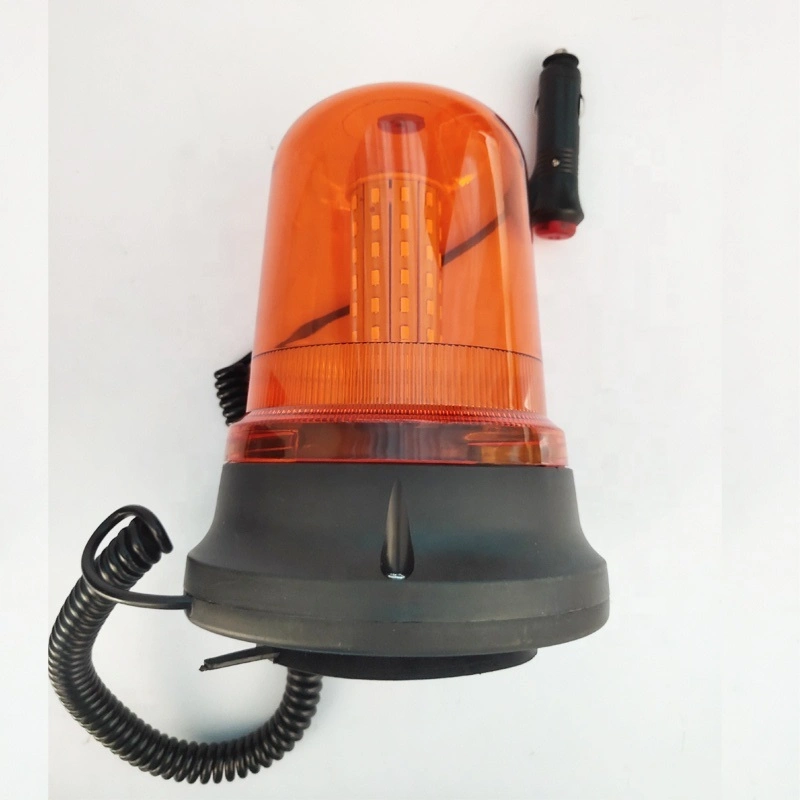 Factory Price LED Warning Beacon (12-48VDC) Amber 80 LEDs Rotating Warning Light Emergency Vehicle Roof Ceiling Strobe Lamp IP65