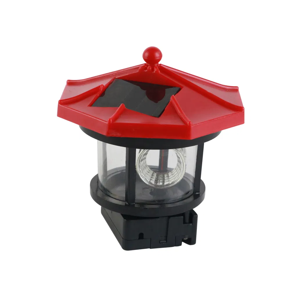 Waterproof Solar Lighthouse 360 Degree Rotating Miniature Garden Light IP44 Outdoor Decoration for Lawn and Pond Bl19068