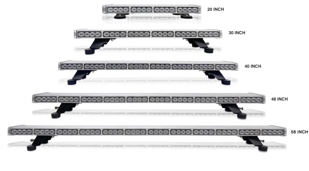 Aluminum Dome Red Blue Tir4 LED Lightbar