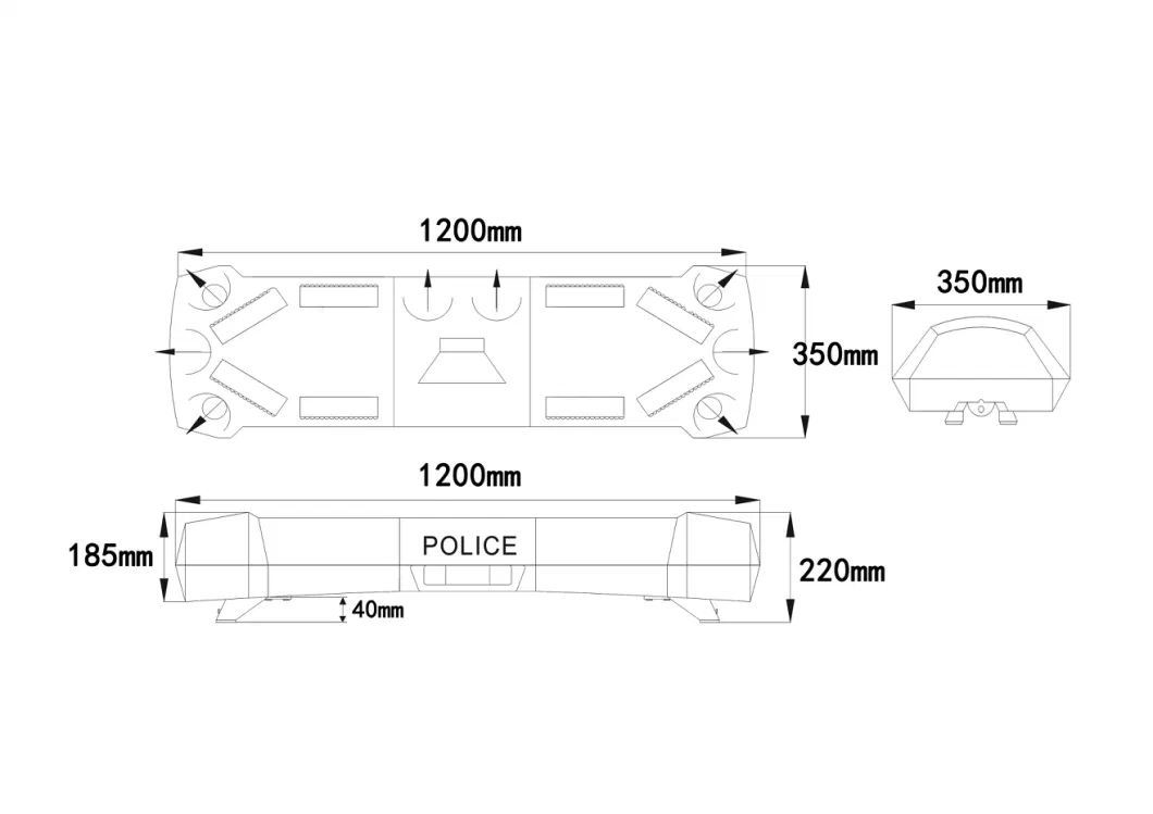 Haibang Lightbar Wagon Car Waterproof LED Warning Light Bar