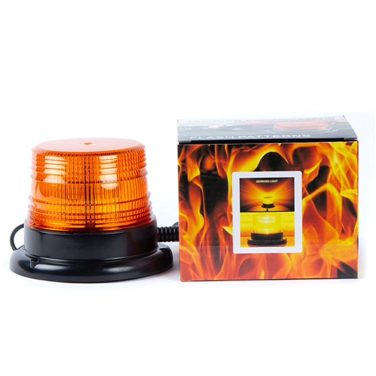 12-80V DC Strobe LED Warning Light for Heavy Duty Magnetic Base Flash De Advertencia Rotating Amber LED Strobe Beacon