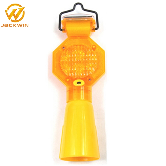 Red / Yellow Flashing LED Solar Power Beacon Light for Traffic Cone / Delineator Post / Plastic Barricade