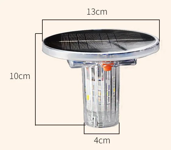 3 Color SMD LED 5V 120mA Solar Powered Traffic Road Safety Beacon Strobe Warning Light with Light Sensor 3.7V 1000mAh Solar Signal Warning Light