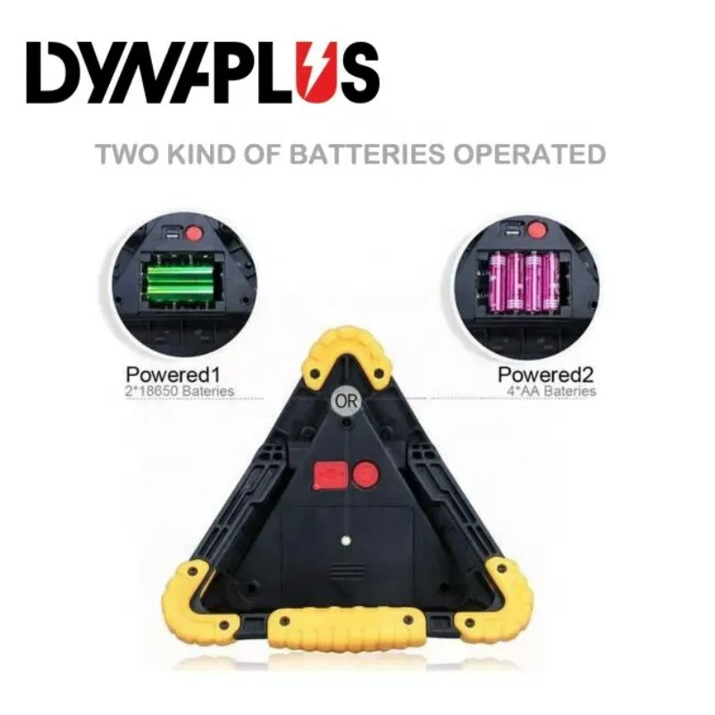 10W AA Dry Battery Portable Car Accident Triangle Emergency COB Work Light