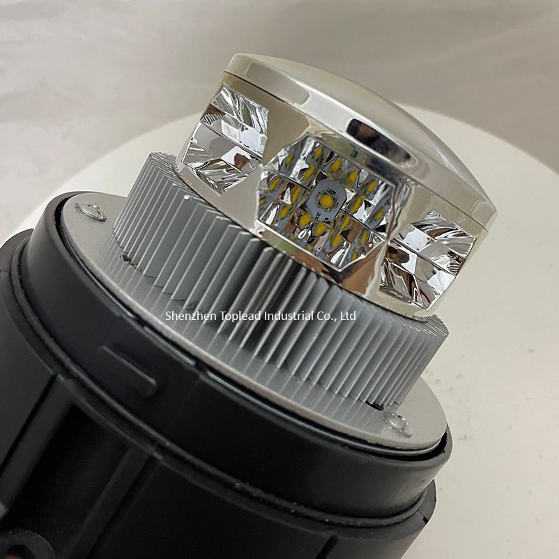 Super Bright Power LED Beacon 3W*8PCS LED DC12-24V Emergency Flashing Light Amber Warning Light with DIN Pole Mount