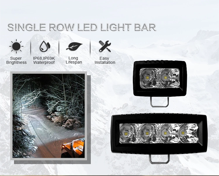 Aurora IP69K 4 Inch Wide Beam LED ATV Parts Scene Light Bar