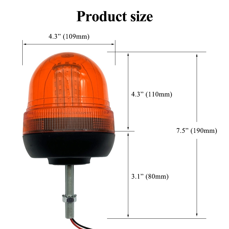 4.3&prime;&prime; 60W Forklift LED Strobe Light Emergency Flashing Warning Lamp LED Signal Safety Beacon Light