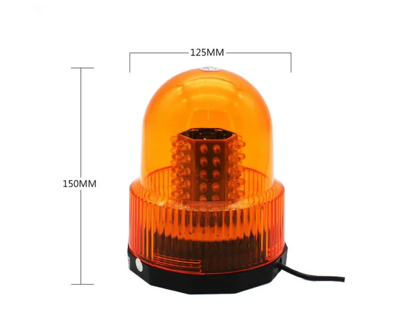 Rotating Flashing 72PCS LED Strobe Light Emergency Beacon Lamp DC12-24 Waterproof Car Warning Flash Beacon Light with Strong Magnet and 3m Cable
