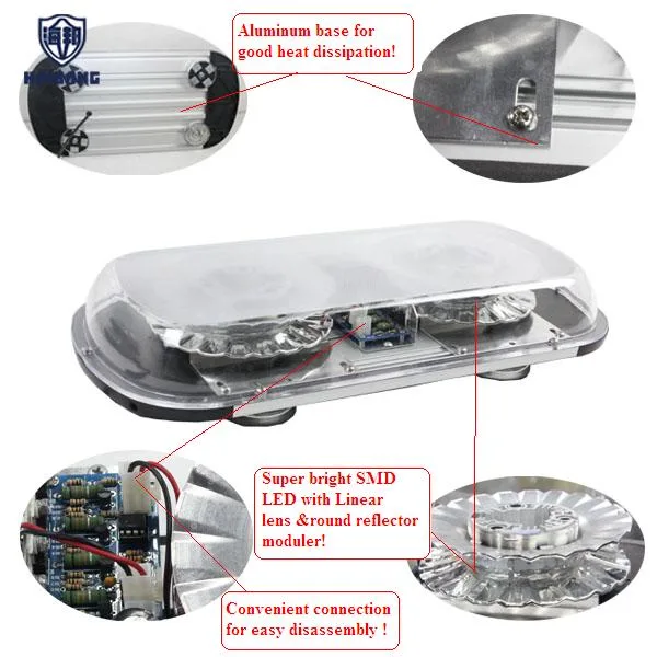 Mini LED Rotating Warning Lightbar with 360 Degree LED Modules