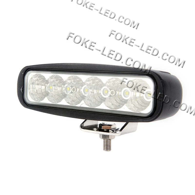 DC 12V IP67 6 Inch 18W Rectangle Slim LED Work Light Bar